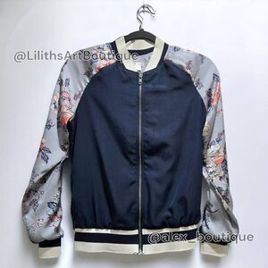 Xhilaration Floral Bomber Jacket(S014)-Size Xs for Women